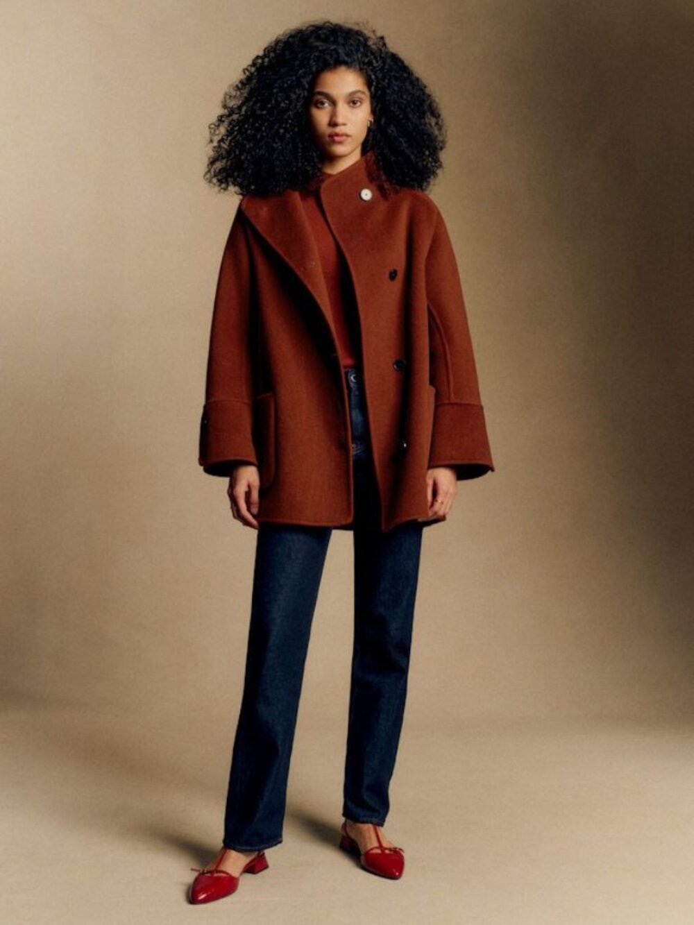 NWOT Sézane Rafael Coat in Rust